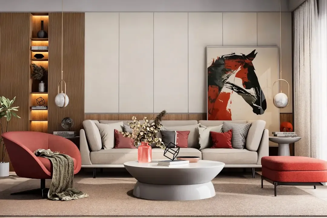 Illustrative interior: Designer living room for L&T Aravista Sector 81-86